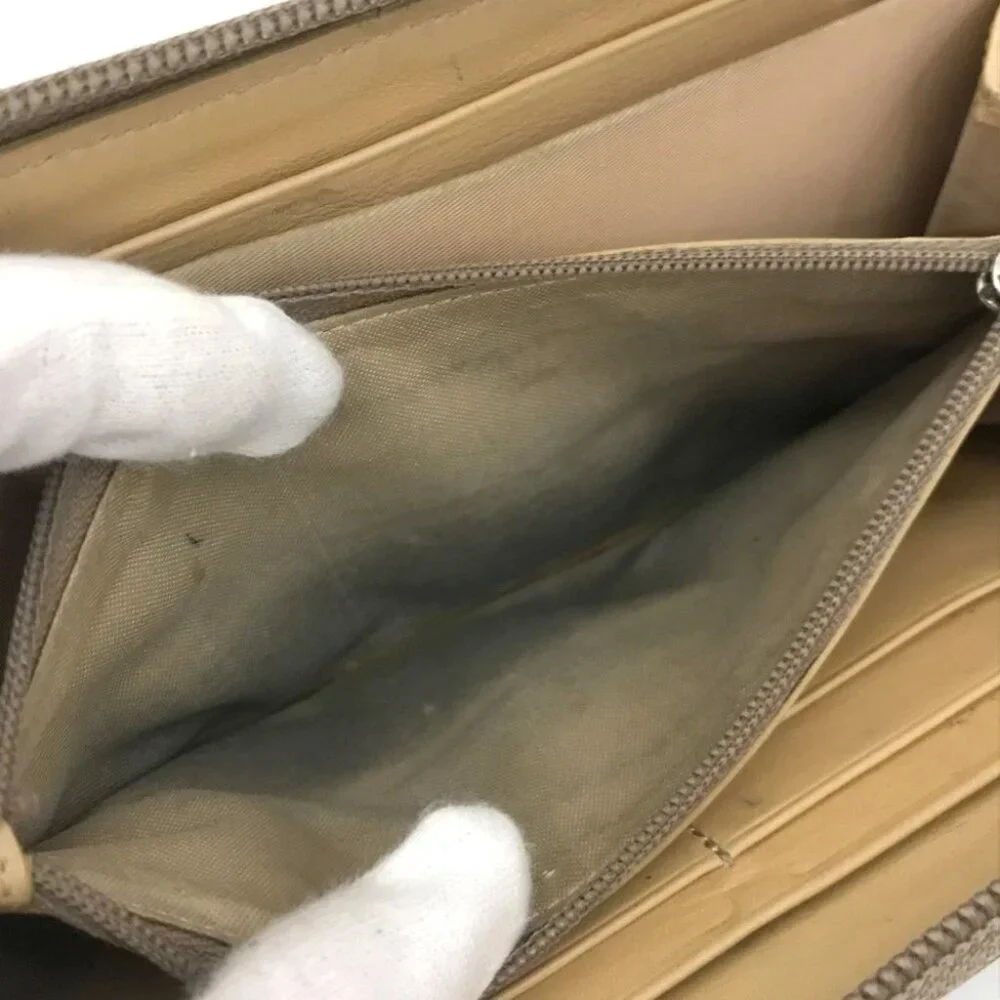 EGA Christian Dior Oblique Trotter Canvas Zip Around Long Wallet Beige/9BL1393